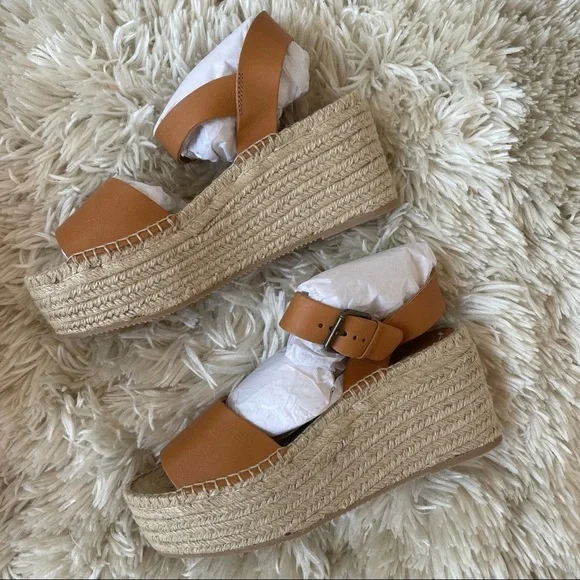 NEW Soludos Minorca High Platform Leather Nude Size 11 NWT - Picture 3 of 5